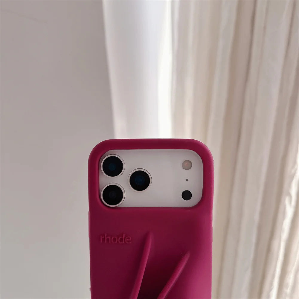 Rhode Lipstick Holder Silicone Phone Case For iPhone