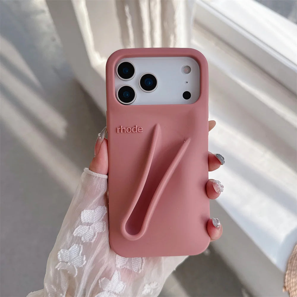 Rhode Lipstick Holder Silicone Phone Case For iPhone
