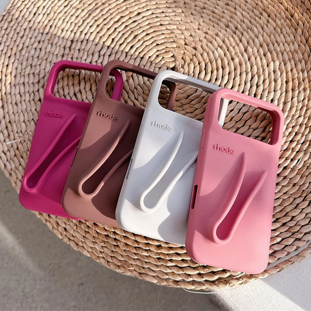 Rhode Lipstick Holder Silicone Phone Case For iPhone
